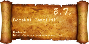 Bocskai Tasziló névjegykártya